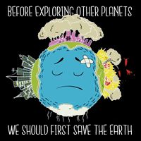 Save The Earth Before Exploring Other Planets 16 in Basic Backpack