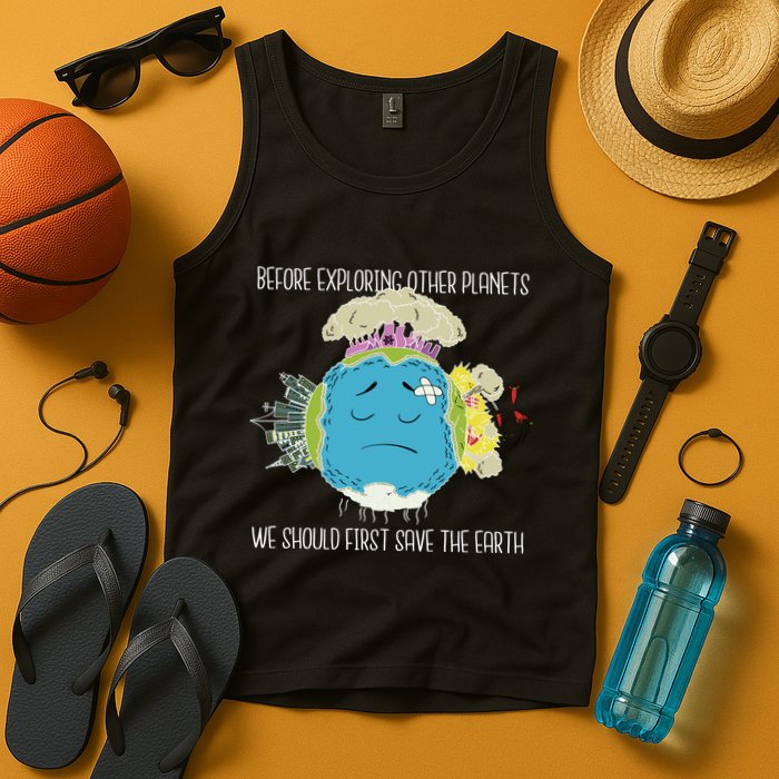Save The Earth Before Exploring Other Planets Tank Top