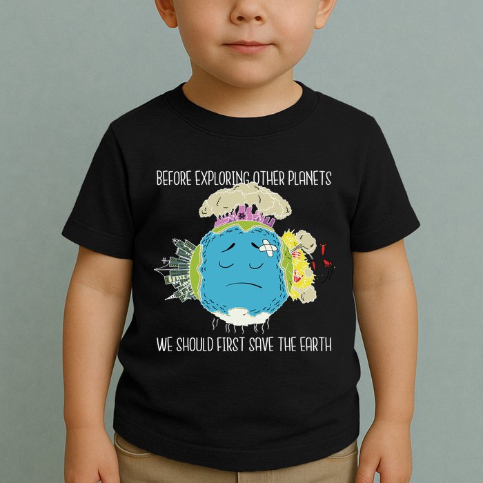 Save The Earth Before Exploring Other Planets Toddler T-Shirt
