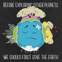 Save The Earth Before Exploring Other Planets Microfiber Hand Towel