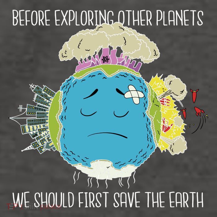 Save The Earth Before Exploring Other Planets Vector Backpack