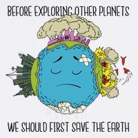 Save The Earth Before Exploring Other Planets Garment-Dyed Sweatshirt