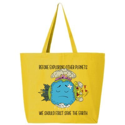 Save The Earth Before Exploring Other Planets 25L Jumbo Tote