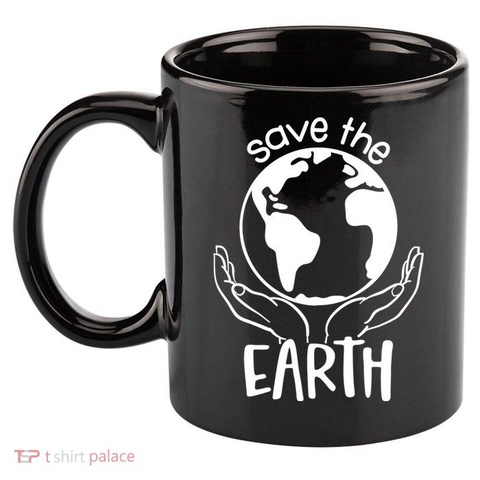 Save The Earth Holding Globe 11oz C Handle Ceramic Mug