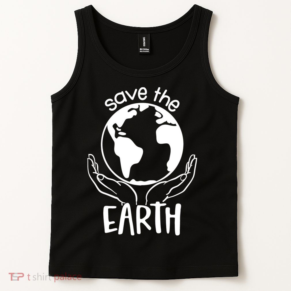 Save The Earth Holding Globe Tank Top
