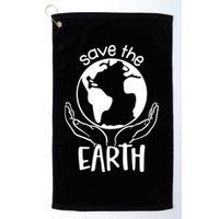 Save The Earth Holding Globe Golf Towel