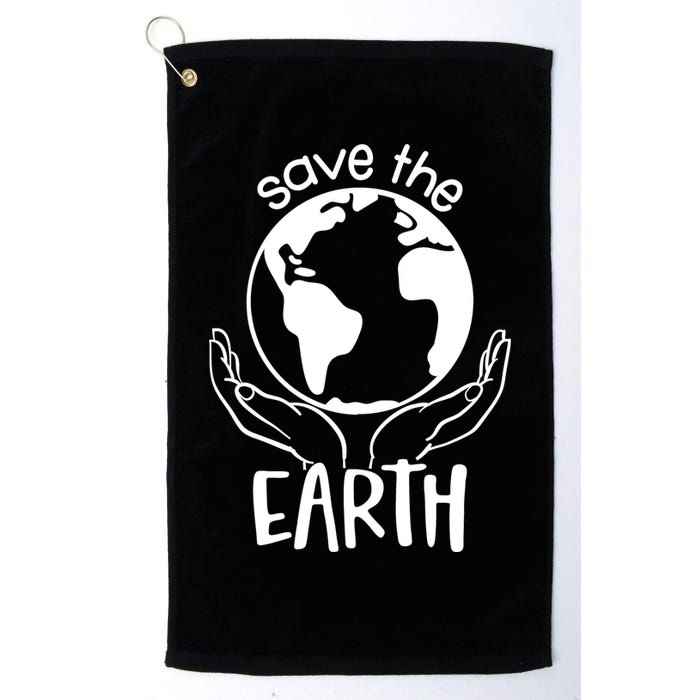Save The Earth Holding Globe Golf Towel