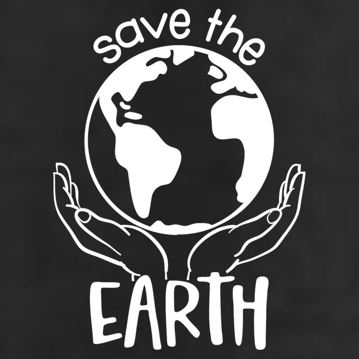 Save The Earth Holding Globe Golf Towel