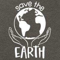 Save The Earth Holding Globe Cotton Canvas Backpack