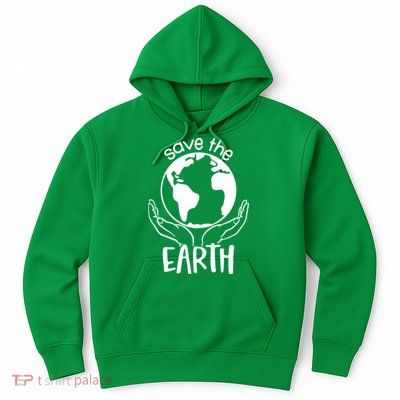 Save The Earth Holding Globe Hoodie