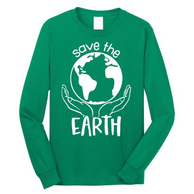 Save The Earth Holding Globe Long Sleeve Shirt