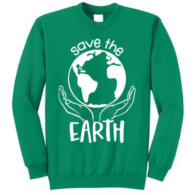 Save The Earth Holding Globe Sweatshirt