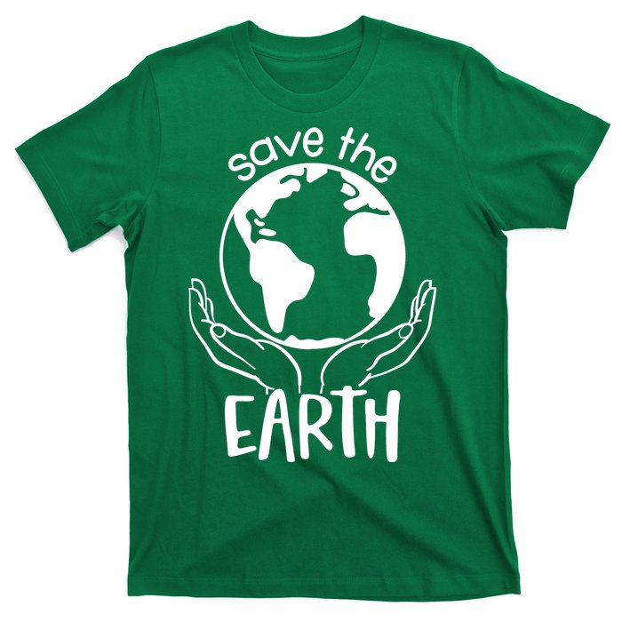 Save The Earth Holding Globe T-Shirt