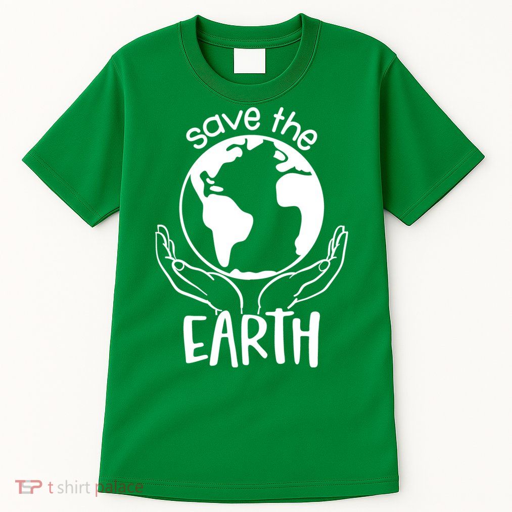 Save The Earth Holding Globe Tall T-Shirt