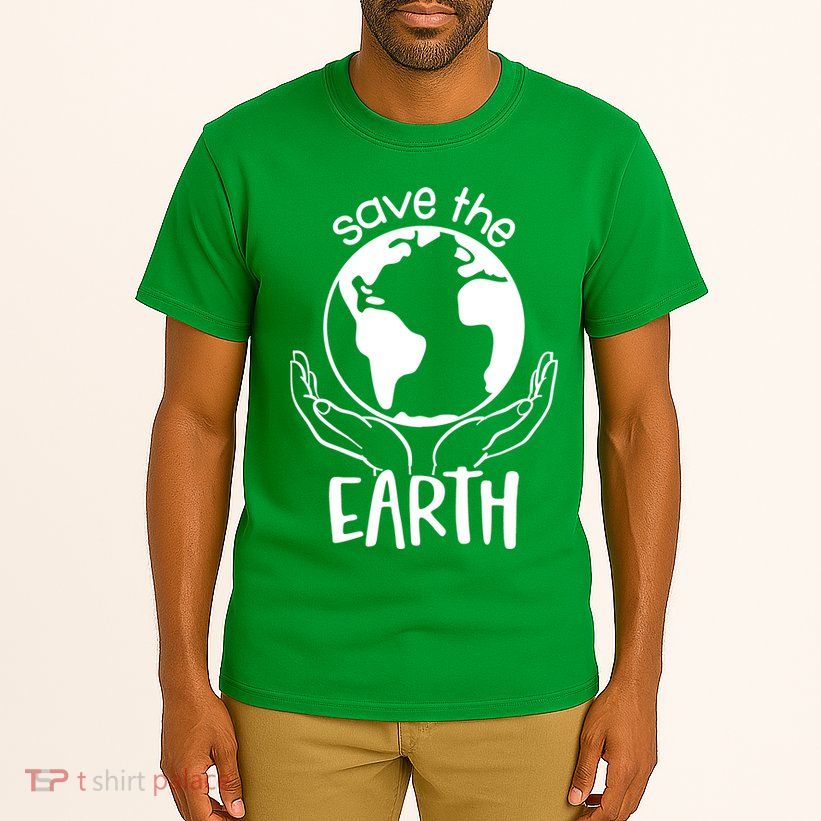 Save The Earth Holding Globe Tall T-Shirt