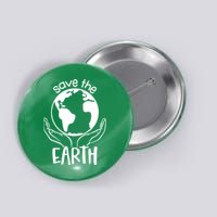 Save The Earth Holding Globe Button