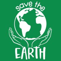 Save The Earth Holding Globe Poster