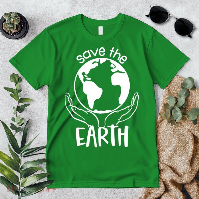 Save The Earth Holding Globe Premium T-Shirt