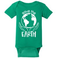 Save The Earth Holding Globe Baby Bodysuit