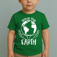 Save The Earth Holding Globe Toddler T-Shirt