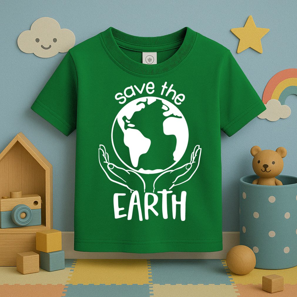Save The Earth Holding Globe Toddler T-Shirt