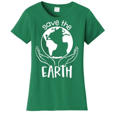 Save The Earth Holding Globe Women's T-Shirt