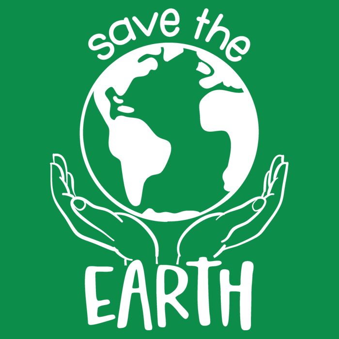 Save The Earth Holding Globe Women's V-Neck T-Shirt