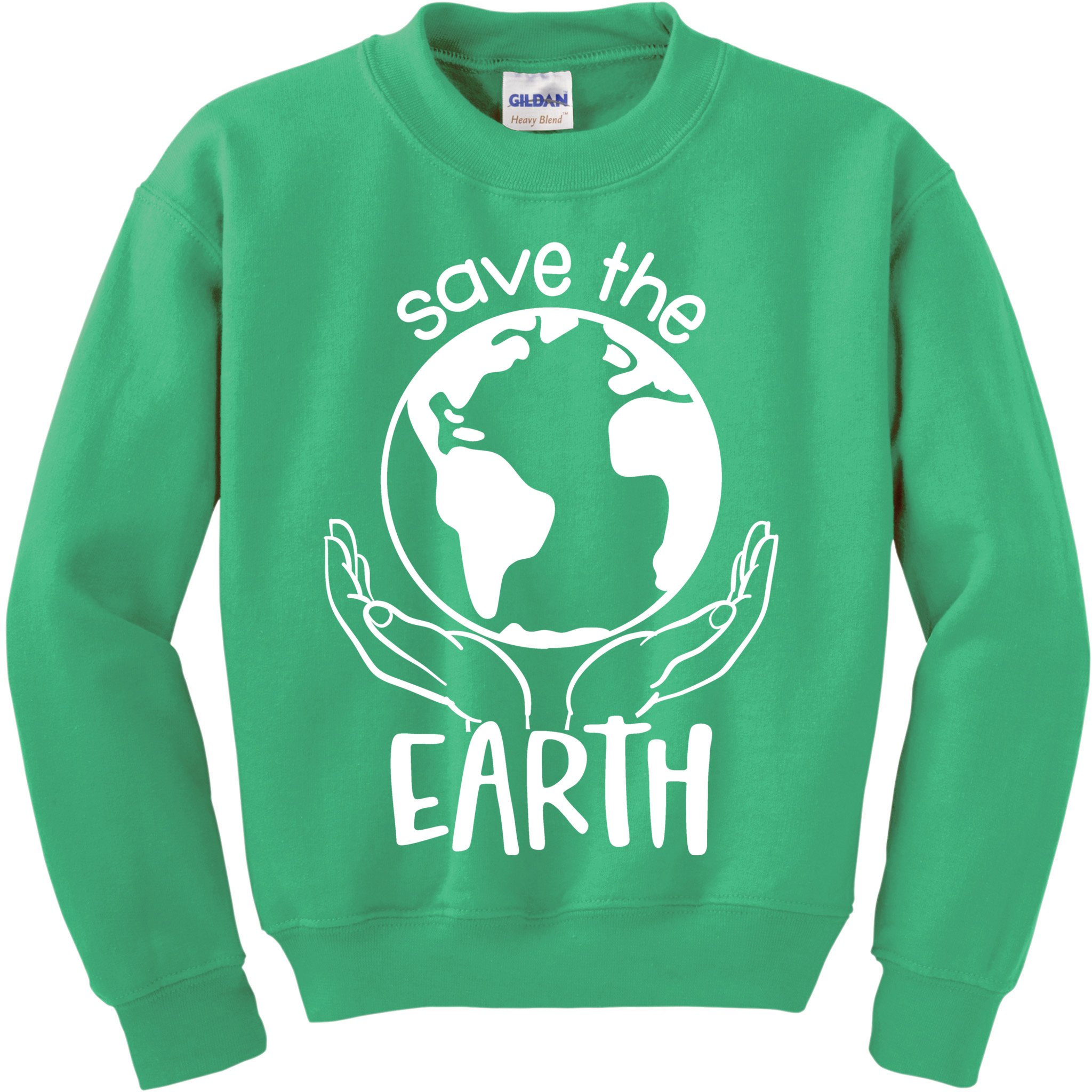 Save The Earth Holding Globe Kids Sweatshirt