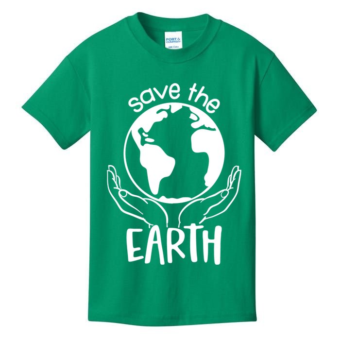 Save The Earth Holding Globe Kids T-Shirt