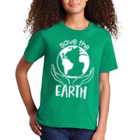 Save The Earth Holding Globe Kids T-Shirt