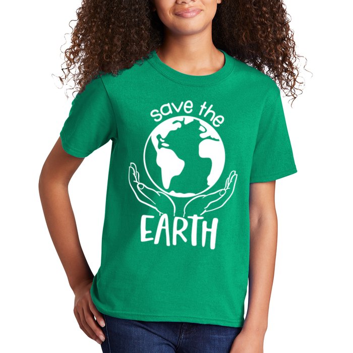 Save The Earth Holding Globe Kids T-Shirt