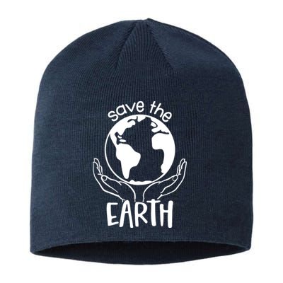 Save The Earth Holding Globe Sustainable Beanie