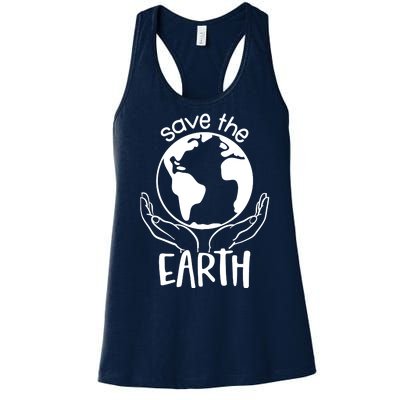 Save The Earth Holding Globe Women's Racerback Tank