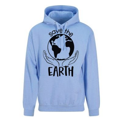 Save The Earth Holding Globe Unisex Surf Hoodie