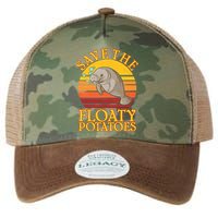 Save The Floaty Potatoes Manatee  Legacy Tie Dye Trucker Hat
