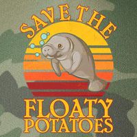 Save The Floaty Potatoes Manatee  Legacy Tie Dye Trucker Hat