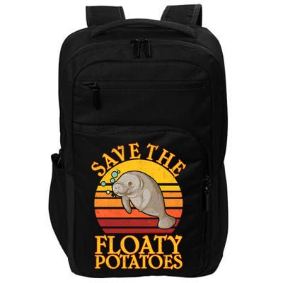 Save The Floaty Potatoes Manatee  Impact Tech Backpack