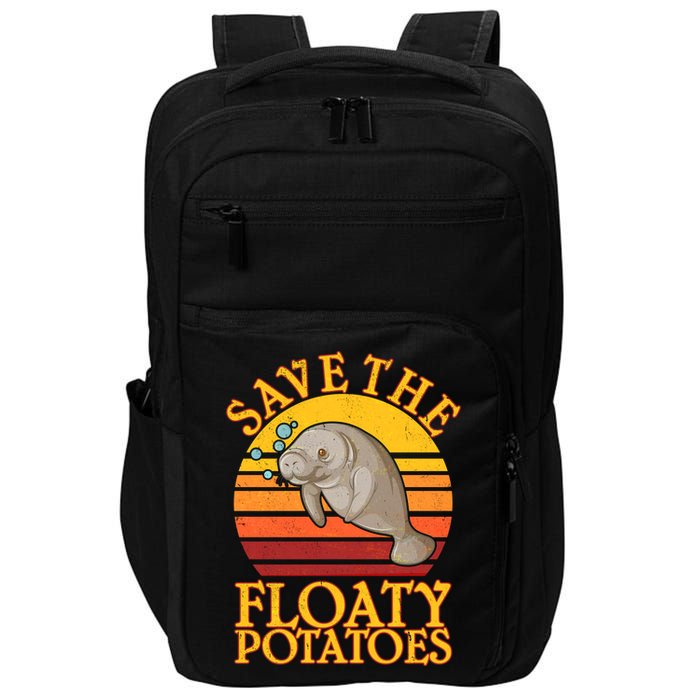 Save The Floaty Potatoes Manatee  Impact Tech Backpack