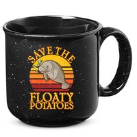 Save The Floaty Potatoes Manatee  15oz Campfire Ceramic Mug