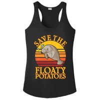 Save The Floaty Potatoes Manatee  Ladies PosiCharge Competitor Racerback Tank