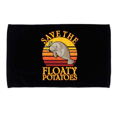 Save The Floaty Potatoes Manatee  Microfiber Hand Towel