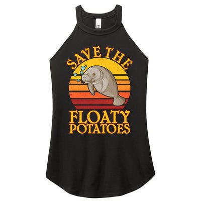 Save The Floaty Potatoes Manatee  Women's Perfect Tri Rocker Tank