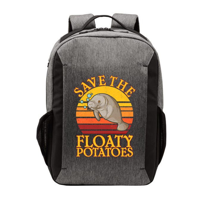Save The Floaty Potatoes Manatee  Vector Backpack