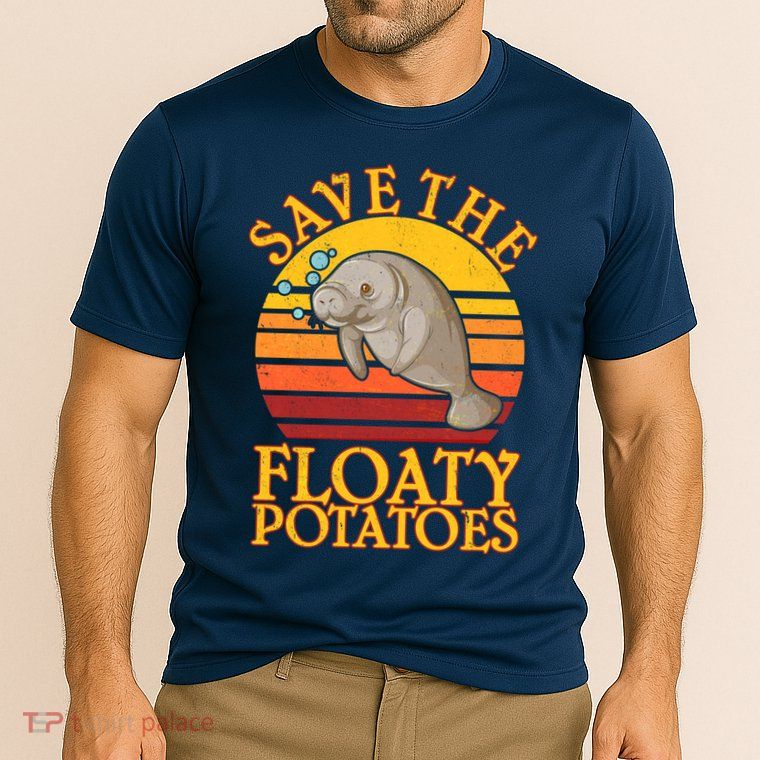 Save The Floaty Potatoes Manatee  Performance Shirt