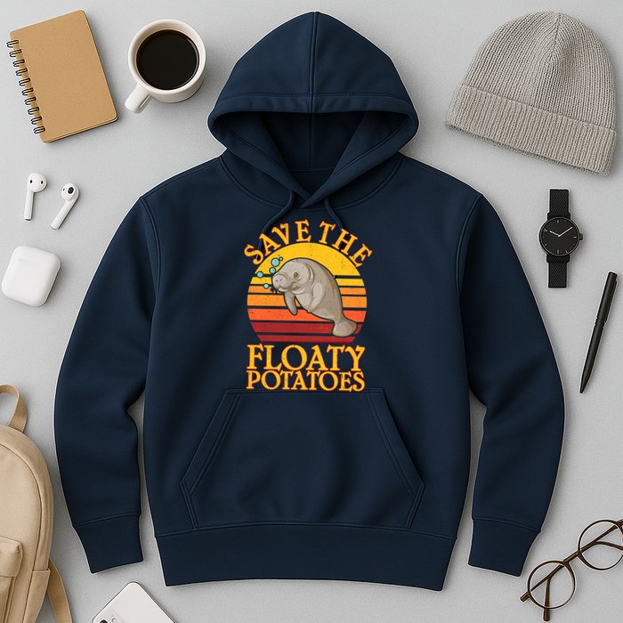Save The Floaty Potatoes Manatee  Hoodie