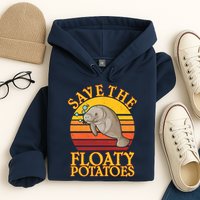 Save The Floaty Potatoes Manatee  Hoodie