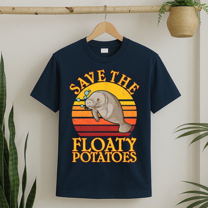 Save The Floaty Potatoes Manatee  T-Shirt
