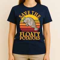 Save The Floaty Potatoes Manatee  T-Shirt