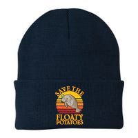 Save The Floaty Potatoes Manatee  Knit Cap Winter Beanie