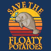 Save The Floaty Potatoes Manatee  Knit Cap Winter Beanie